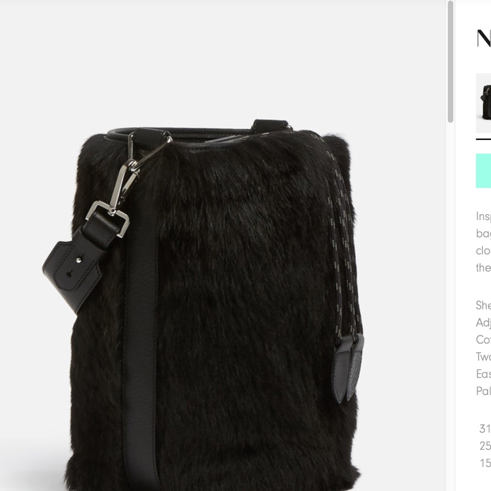 Max V. Koenig Lamb Shearling Handbag